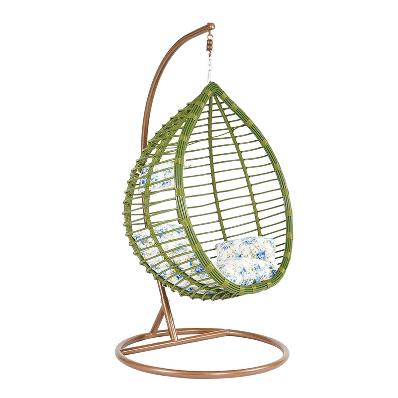 Chanta PE Rattan Metal Stand Patio Hanging Swing Egg Chair Garden Outdoor Wicker Cocoon