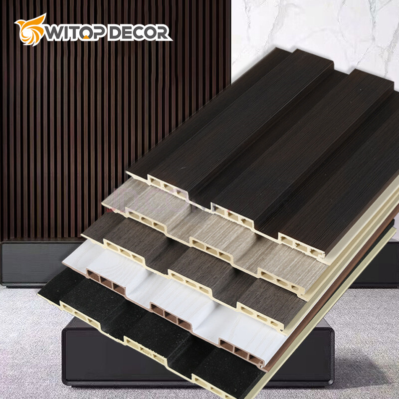 Integrated Wpc Wall Panel Interior Wall Cladding Wpc Integrated Wallboard Movable fluted Wall Panels