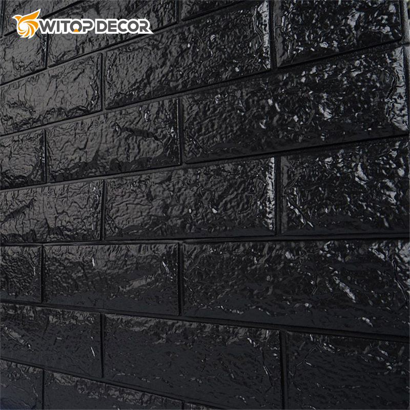 Korean Wallpaper 3d White Black Foam Wall Paper 3d Brick Wallpaper