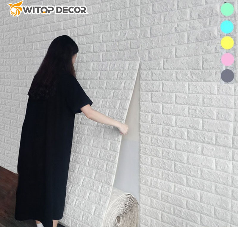 Wholesale Self-adhesive Foam Brick Wallpaper Vinyl 3d For Home Decoration