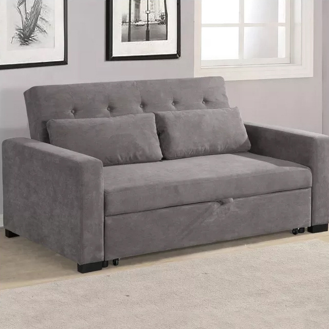 Modern extendable sofa set bed sofa and cozy small bed sofa cama with 2 pillows