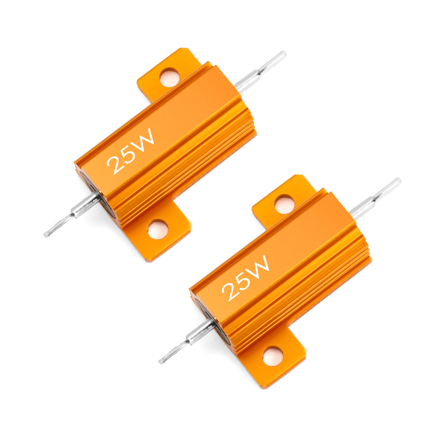 RX24 10W 25W 50W 100W  Gold Aluminum Housed Wirewound Fixed Resistor 0.01-68K Ohm Metal Shell Wire Wound Though Hole Resistance