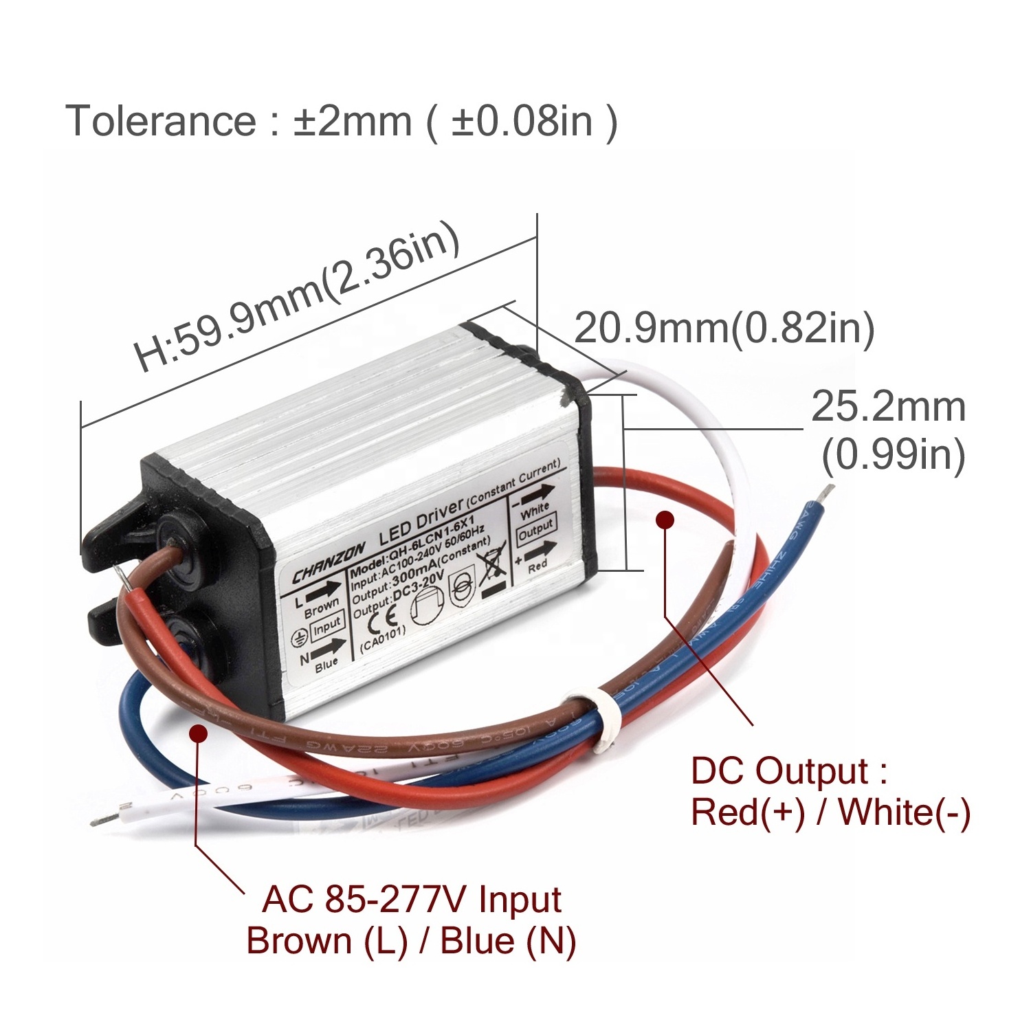 Constant Current LED Driver Waterproof IP67 1W 3W 5W 10W 20W 30W 36W 50W 100W AC 100V-240V Input 110V 220V Lighting Transformer