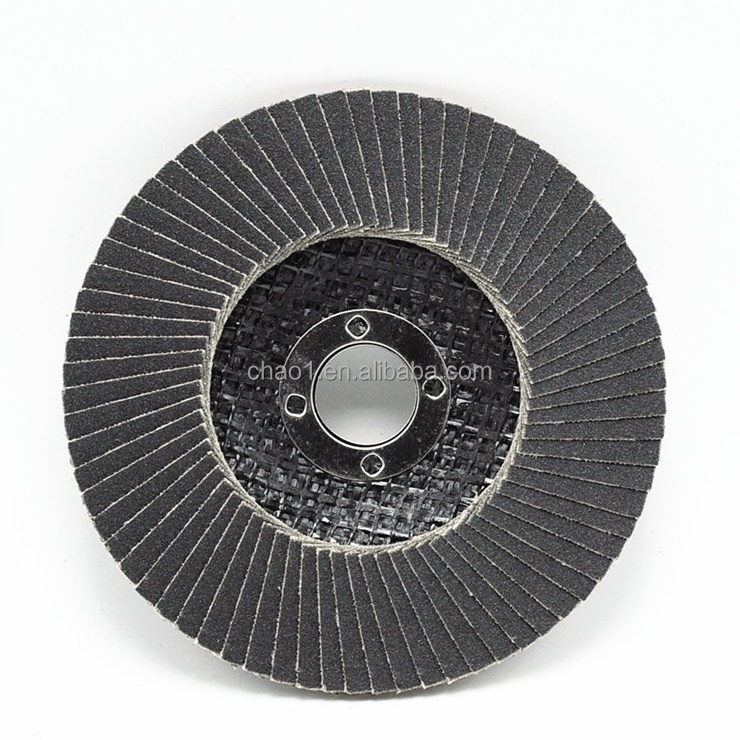 4 inch 100 mm Durable Silicon Carbide Flap Discs for for wood, bronze, copper, glass polishing