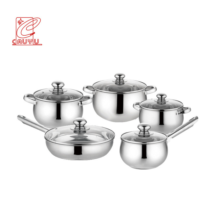 Manufacturer 12pcs stainless steel cookware set cooking pot kinox cookware set