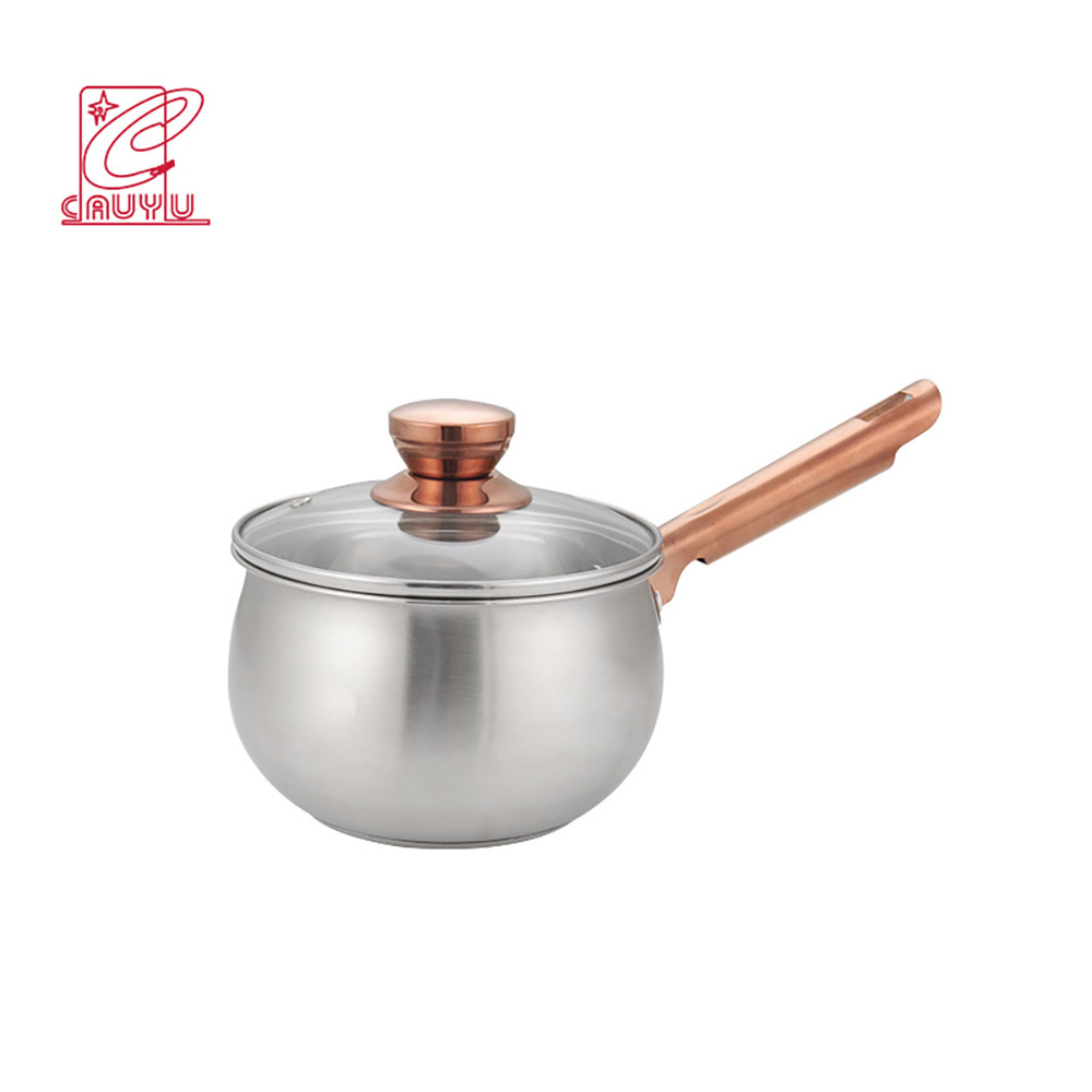 Big capacity stainless steel luxury golden induction cookware cooking soup pot