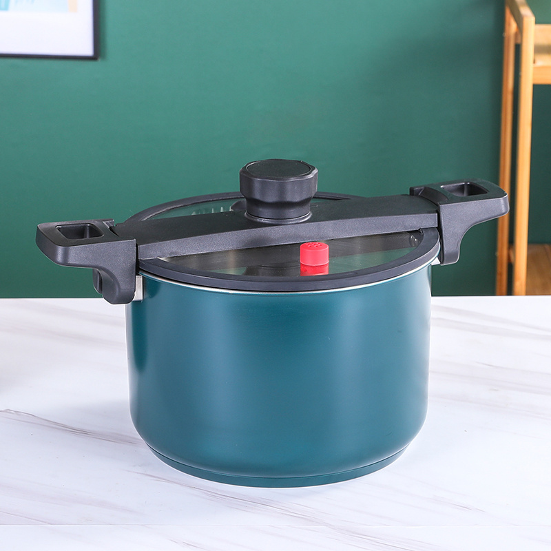 Multi-function Energy Saving 24cm Micro Low Pressure Cooker Non- stick Cooking Pot With Glass Lid