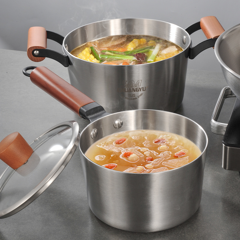 Top Quality Tri-ply Stainless Steel Cooking Pot Cookware Casserole For Kitchen