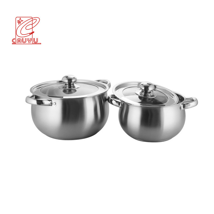 wholesale kitchen cooking sets 6pcs stainless steel cookware sets best price nonstick cooking pot soup stock pot sets