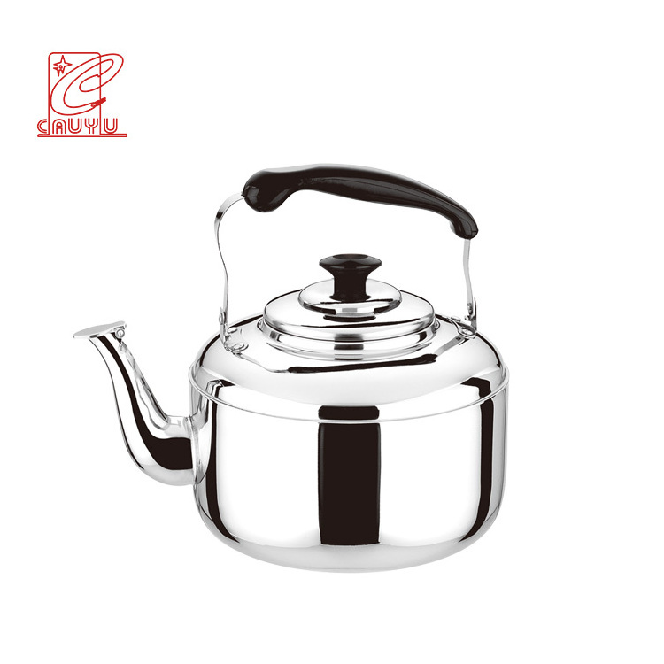 Wholesale Non-Electric Stainless Steel Whistling Tea Kettle With Flat Bottom