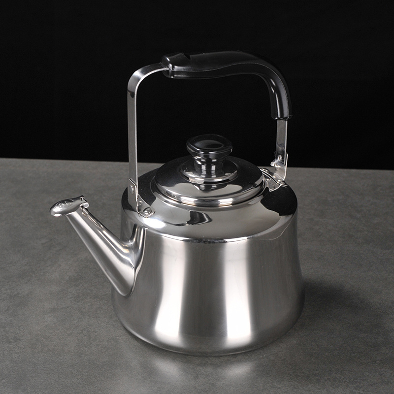 Hot Selling Stainless Steel Whistling Water Boiling Tea Kettle Teapot With Folding Handle