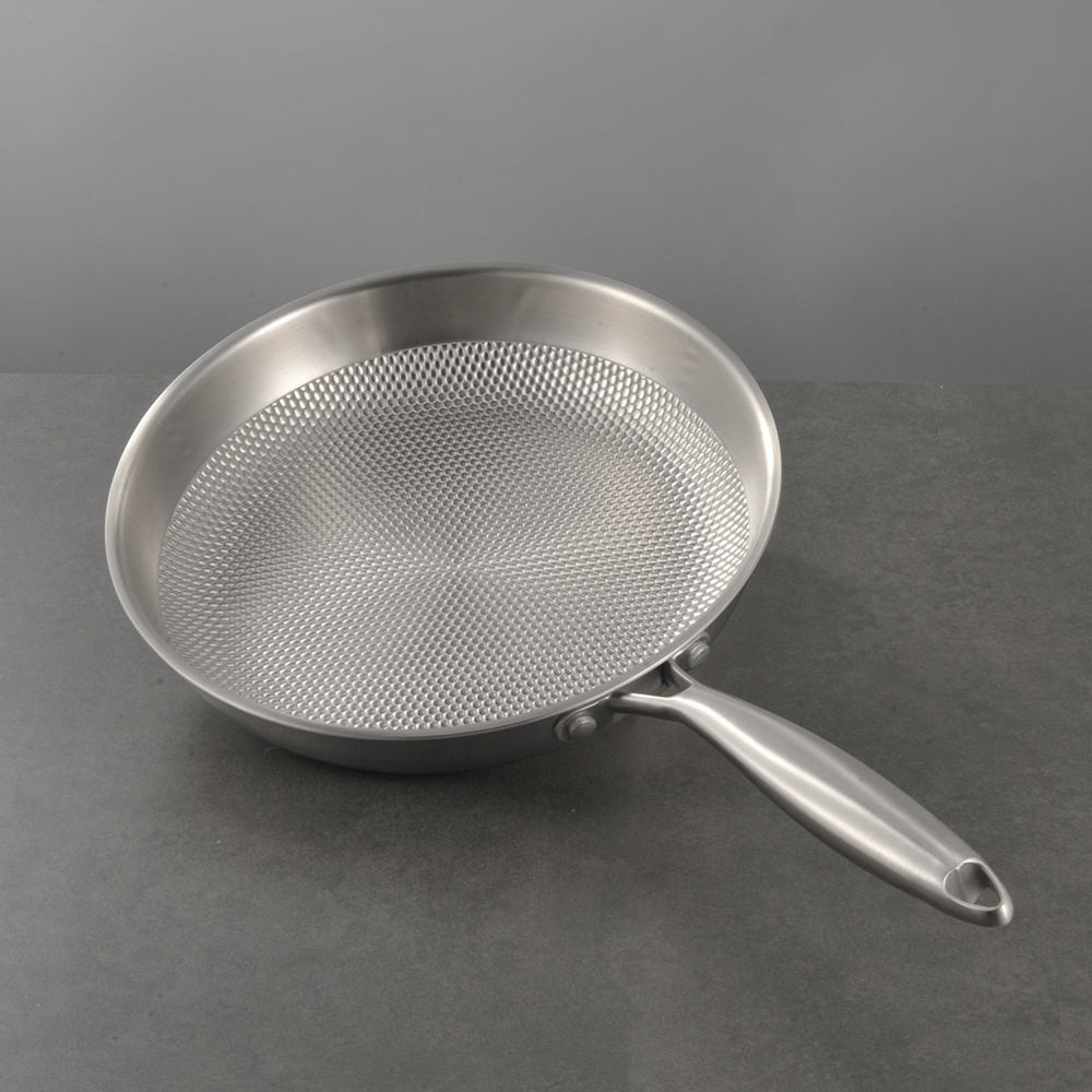 New Design Tri-ply Steel Non-stick Frying Pan Cooking Pan Cookware