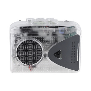 Factory hot sell transparent cassette recorder player mechanism with am fm radio clear walkman tape player