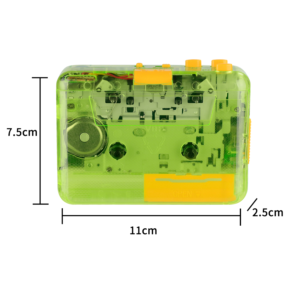 Retro OEM ODM Transparent Orange Stereo MP3 Converter Tape Cassette Walkman Player