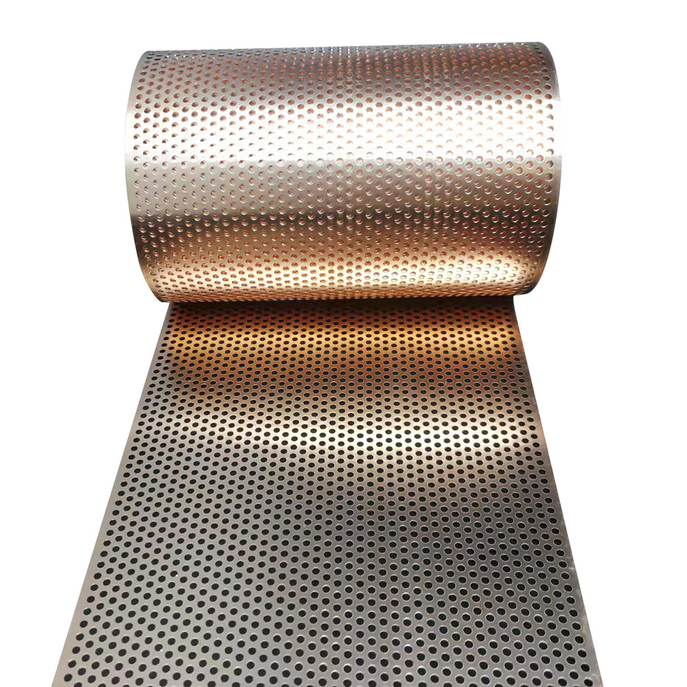 Brass perforated metal mesh