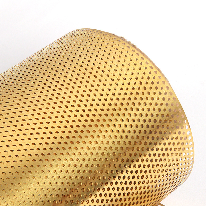 Brass perforated metal mesh