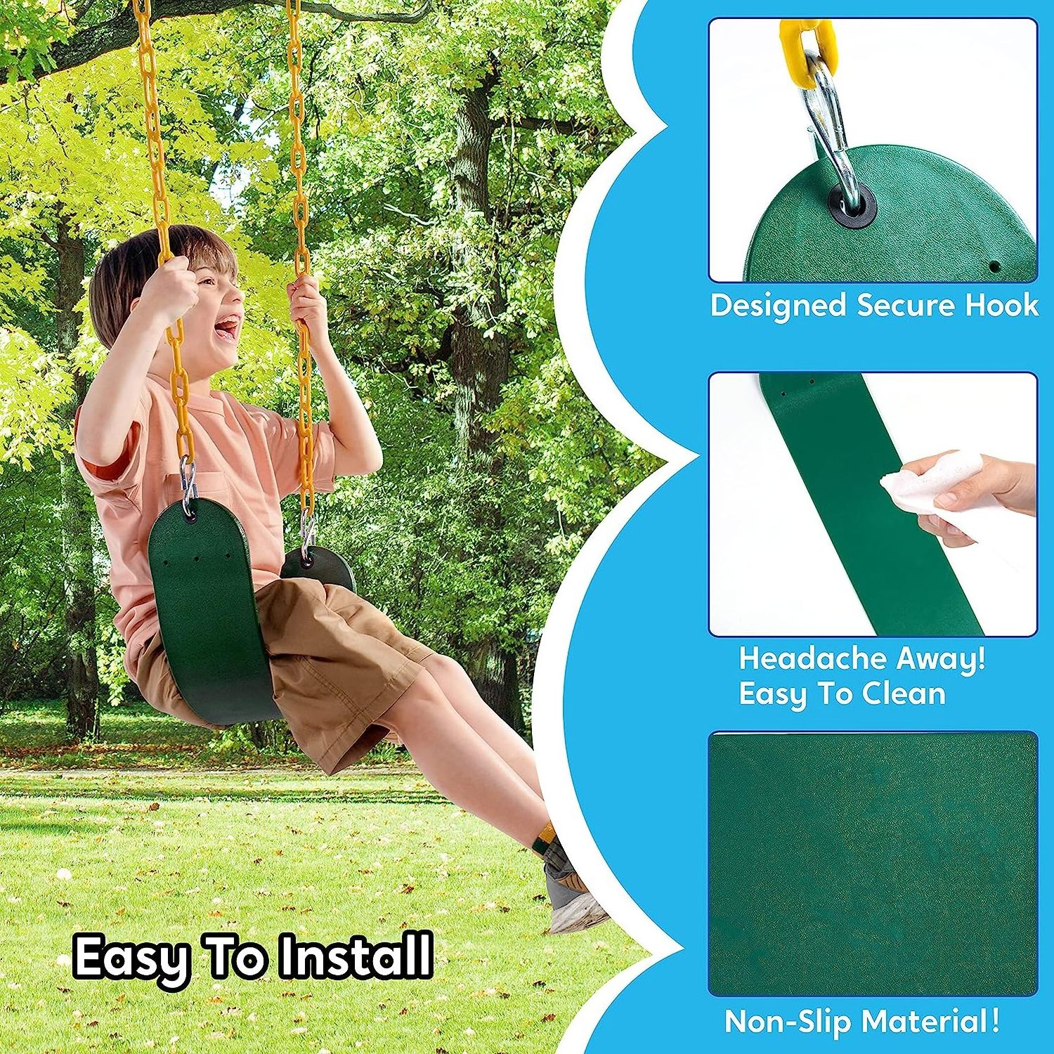 Green Swing Seats Heavy Duty with 66