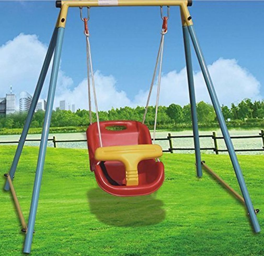 Hot Popular Single Person Swing Set for Kids,Metal Swing Seats Garden and Park Playhouse Toy for Home