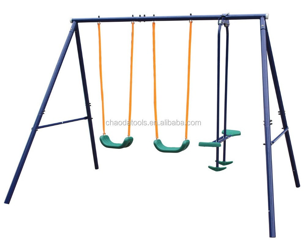 Portable Garden Children Swing Set Double Swing Chair