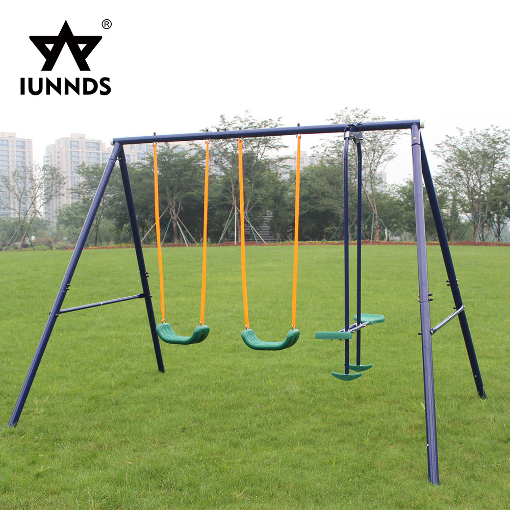 Portable Garden Children Swing Set Double Swing Chair