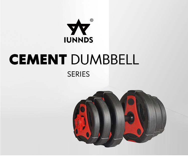 IUNNDS Factory Wholesale price competitive colorful rubber cement dumbbells Fitness equipment