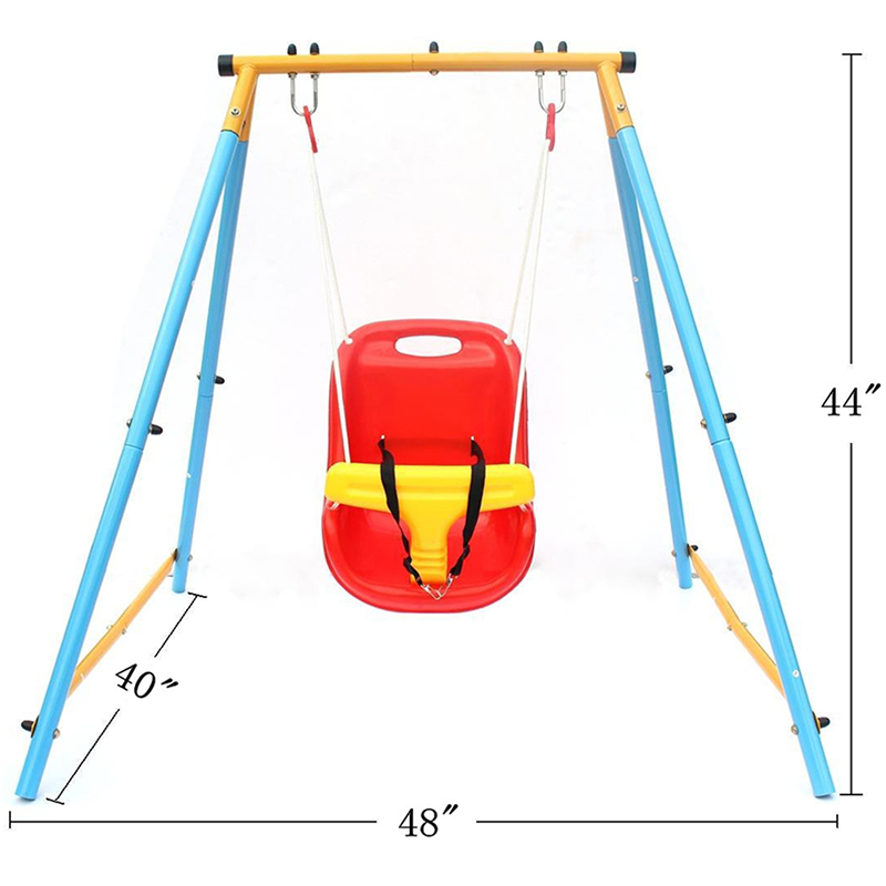 Popular baby swing set garden portable kids single seat swing