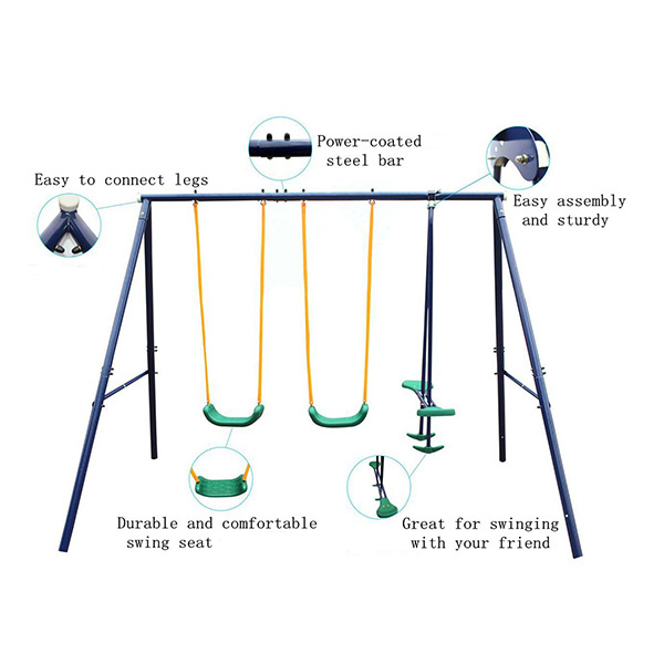 Swing Outdoor Garden Kids Baby Face To Face Glider Swing Chair