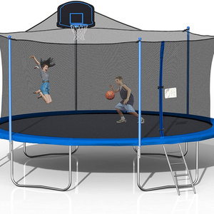 10FT Garden Trampoline with Safety Enclosure Net, Combo Bounce Jump Outdoor Fitness PVC Spring Cover Padding Kids Trampoline