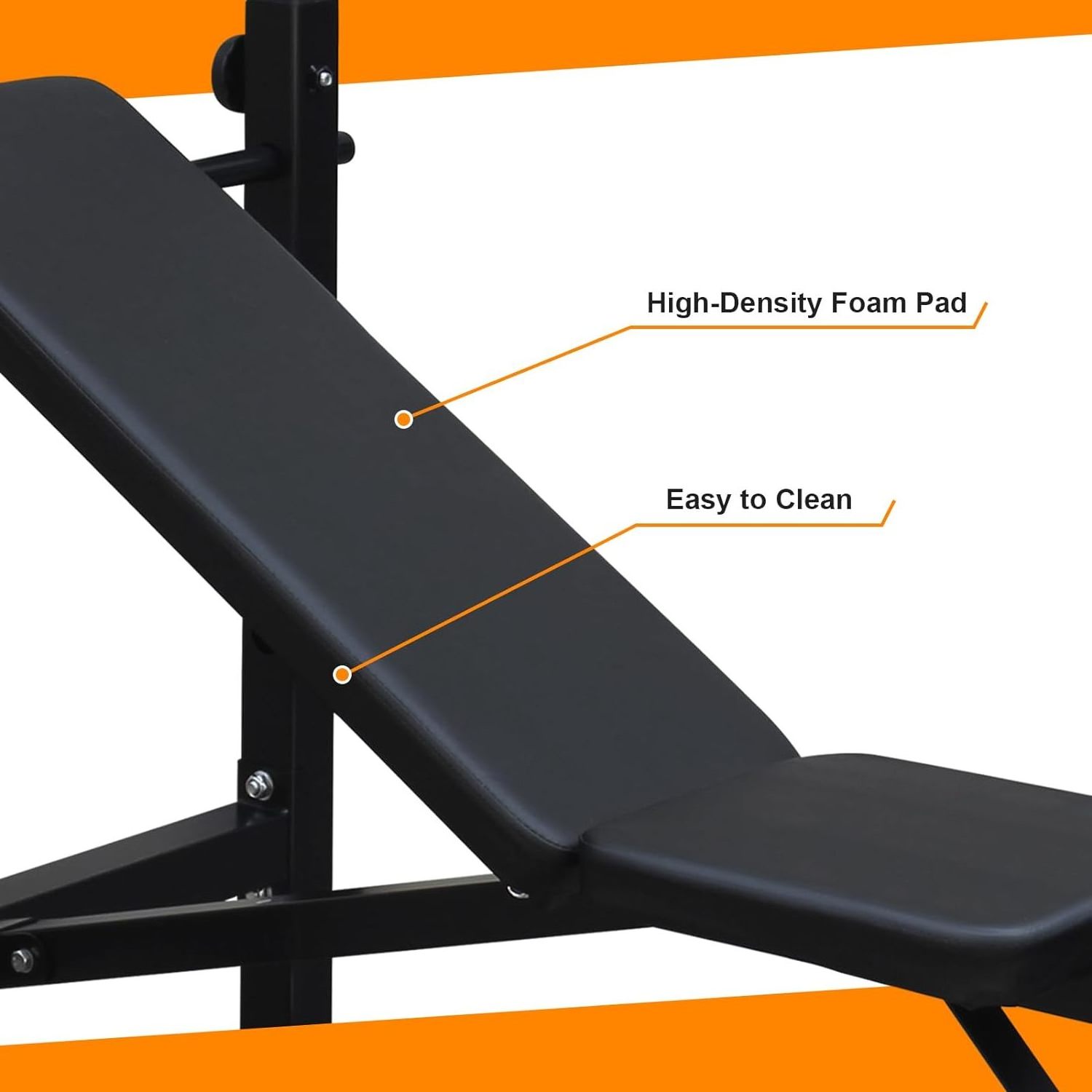 IUNNDS Workout Bench, Adjustable Weight Bench, Folding Bench Press Set with Squat Rack and Bench for Home Gym Full-Body Workout