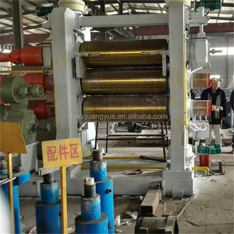 three roller rubber calender/rubber sheet machine