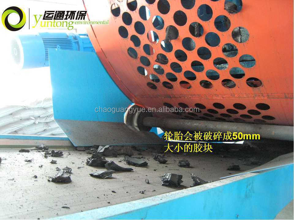 LPS900 Waste Tyre Shredder For Recycling Equipment /Tire Shredding Machine