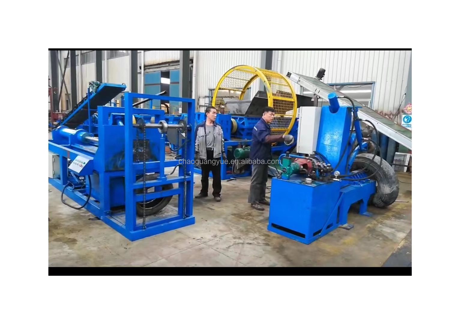 Used Tire Cutting Machine Waste Tire Recycling Machine