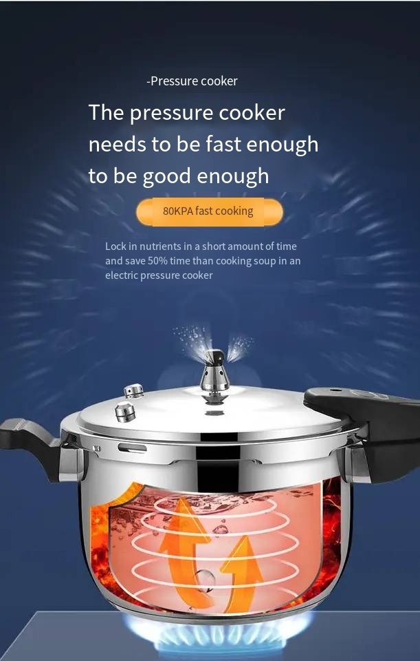 Pressure cooker stainless steel extra-thick household explosion proof large capacity gas induction cooker universal pot