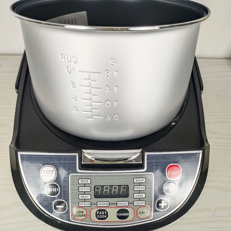 Household multifunctional rice cooker 5L large capacity can be timed visible aluminum bile electric boiling pot