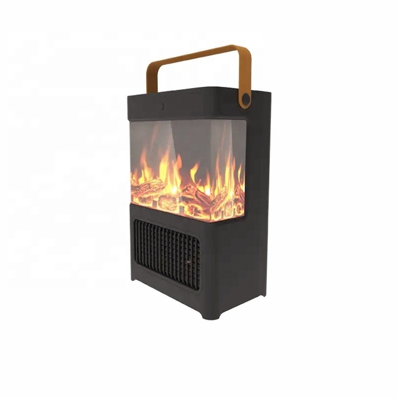 2023 Winter Hot Sale Household Electric Mini Smart Flame Fireplace Heater Portable Smart Desk Electric Heater