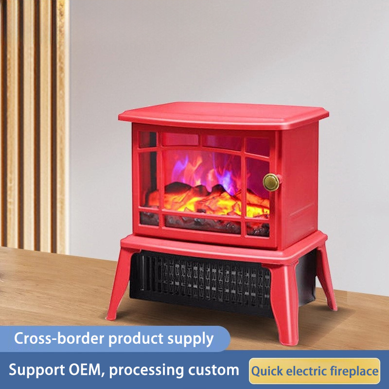 European 3D simulation flame electric fireplace instant heater Home energy saving bedroom bathroom office desk heater