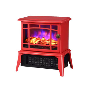 3D home desktop simulation of Fire Mountain PTC ceramic heating small heater electric fireplace