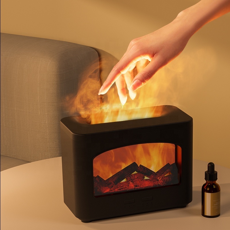 New desktop 3D fireplace simulation flame diffuser Home hotel usb air humidifier diffuser Gift