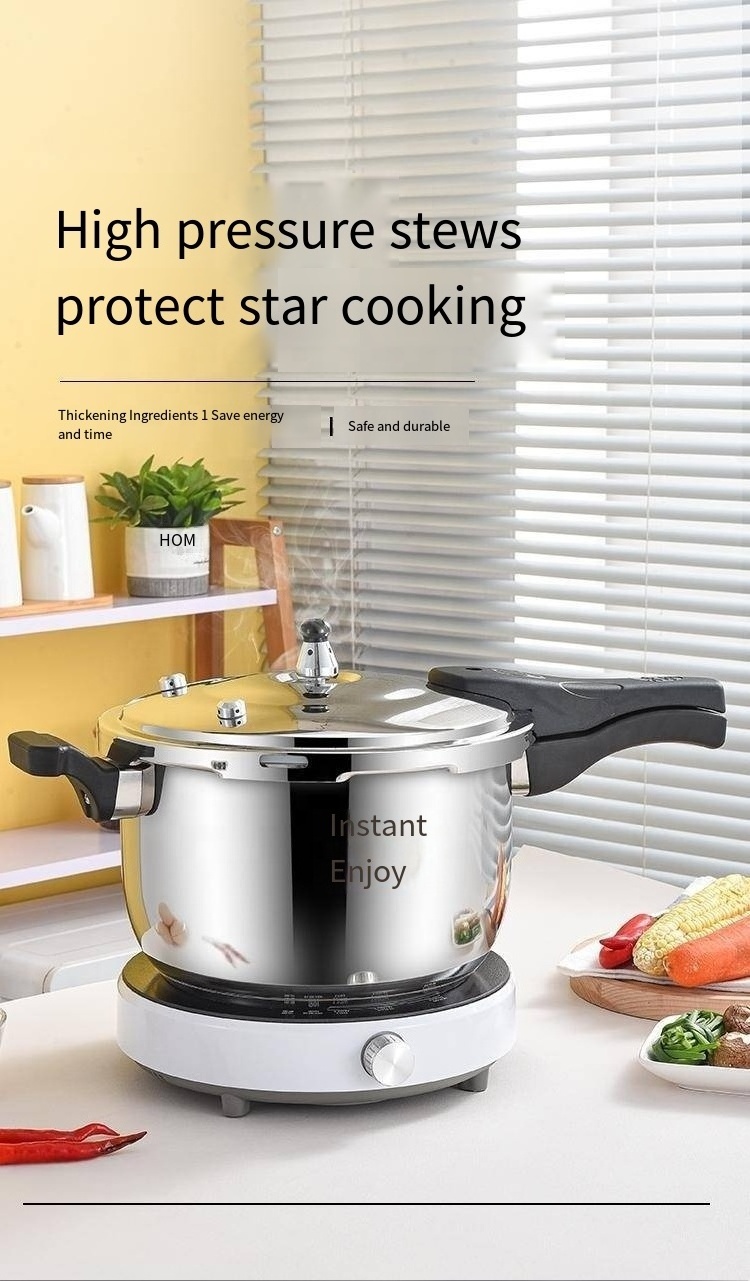 Thickened stainless steel pressure cooker 304 small gas induction cooker general purpose mini explosion-proof pressure cooker