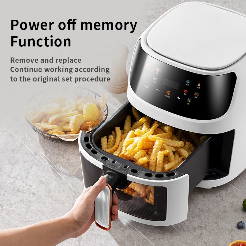 Air fryer Household visual touch screen large capacity French fries machine multi-function intelligent electric fryer