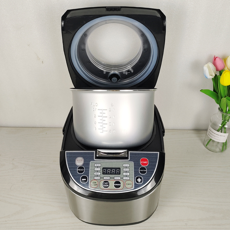 Household multifunctional rice cooker 5L large capacity can be timed visible aluminum bile electric boiling pot