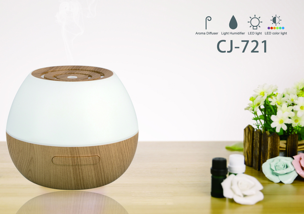 Wooden Grain Bamboo Shallow Ultrasonic Portable Mist Diffuser Humidifier