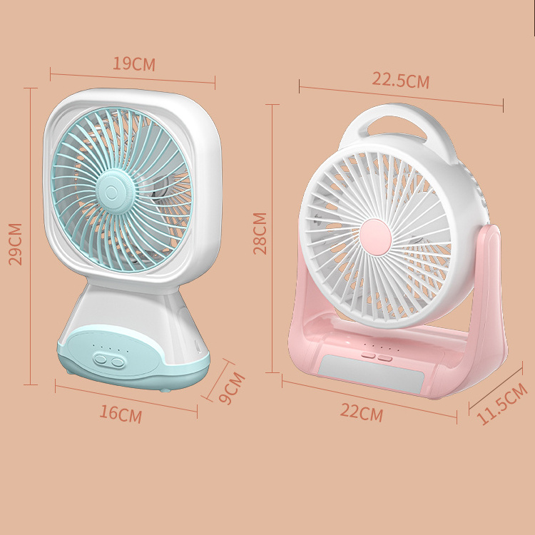 OEM ODM Portable USB Charging Rotating Small Fan Led Lamp