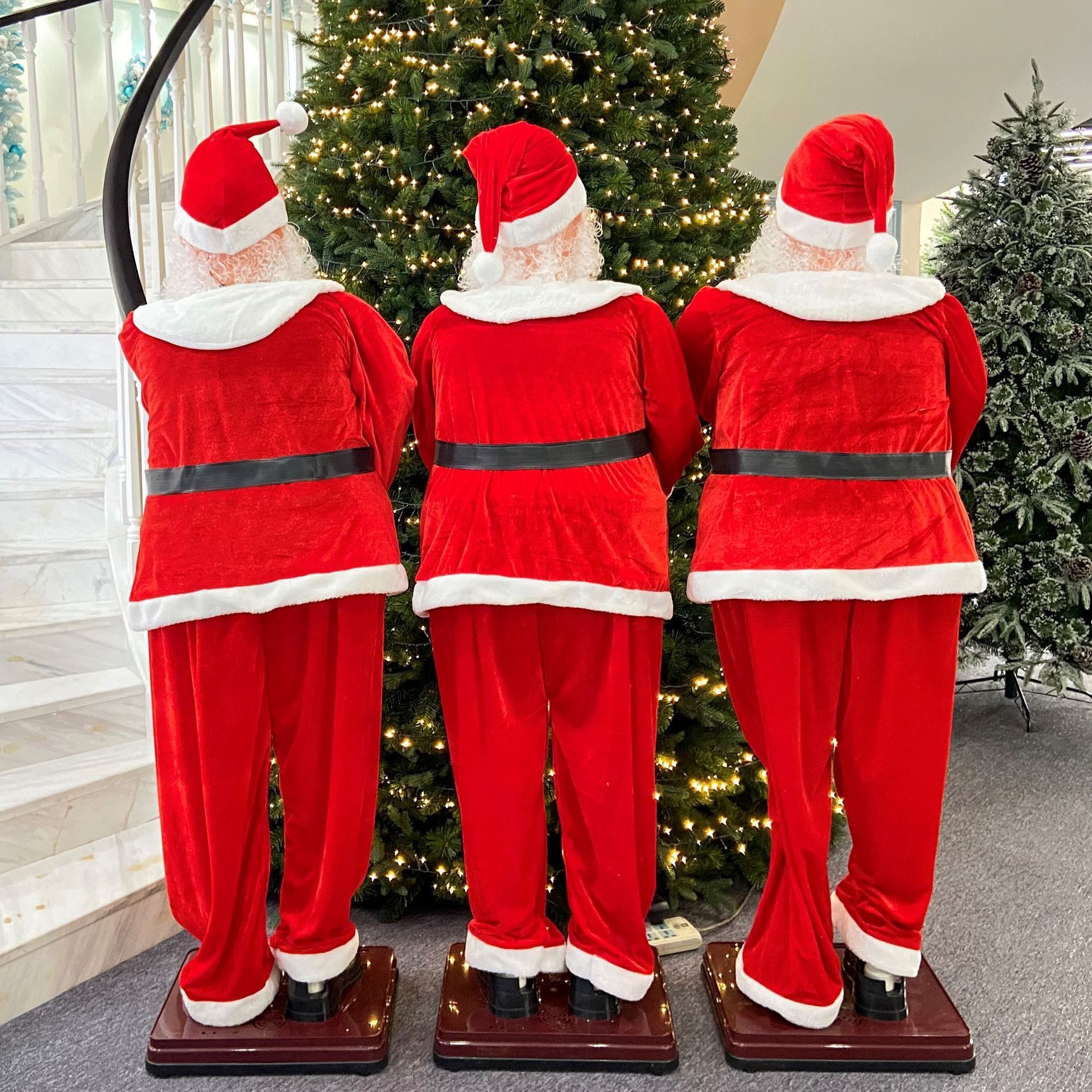 Life size 6ft 180cm Santa Claus electrical Rock dancing  Christmas santa claus Xmas Figurine gifts decorations