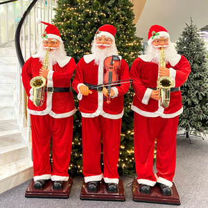 Life size 6ft 180cm Santa Claus electrical Rock dancing  Christmas santa claus Xmas Figurine gifts decorations