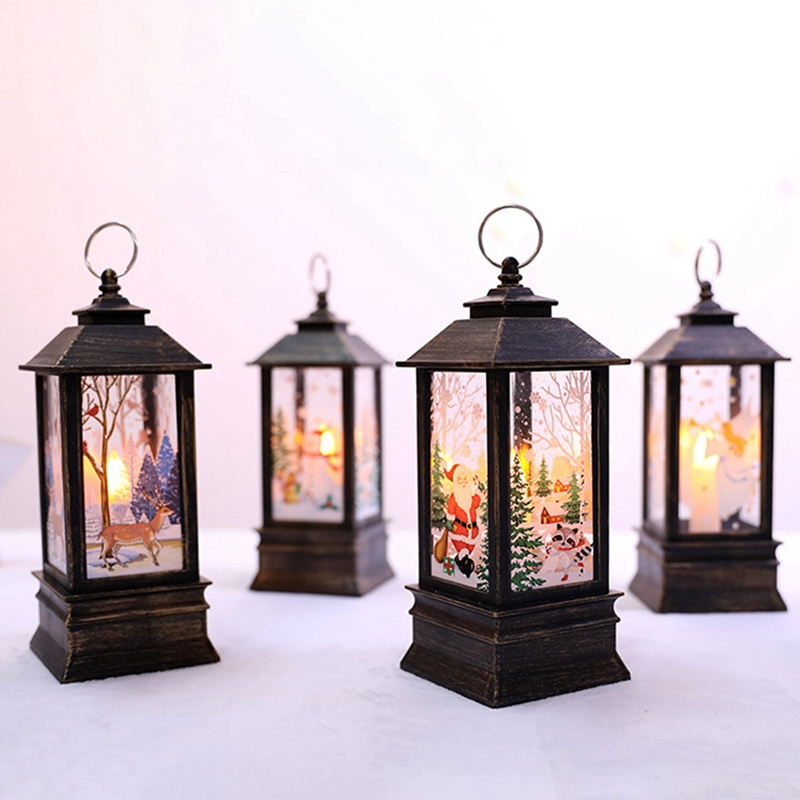 Christmas Light High Quality musical Lantern snow globe Christmas gifts Decoration with glitters