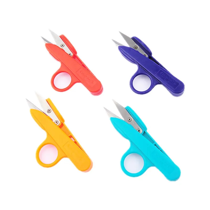 Stainless Steel Mini Yarn Scissor with PP Handle Thread Snips Trimming Nipper Embroidery Cross Stitch Craft Cutter