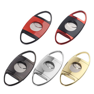 Personalized Smoking Cigar Accessories Stainless Steel Double Blade Cigar Scissors Cutter Gift Sets