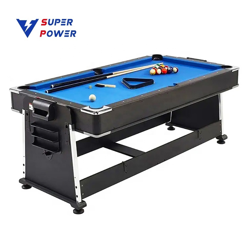 Best Selling Multi-Functional 7ft MDF 4-In-1 Billiard Pool Table With Air Hockey Table Tennis Dining Cover multi game table