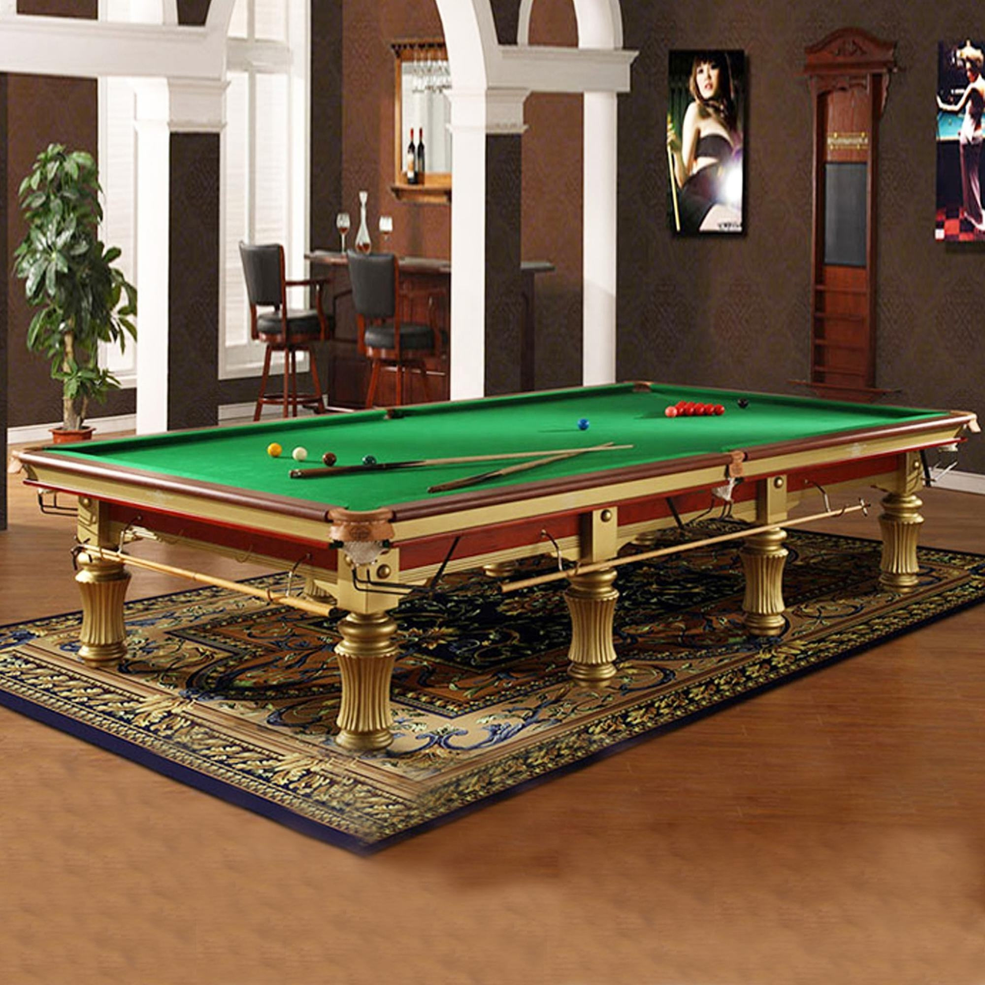 High quality Professional tournament 10ft 12ft slate steel cushion English style snooker pool table for sale